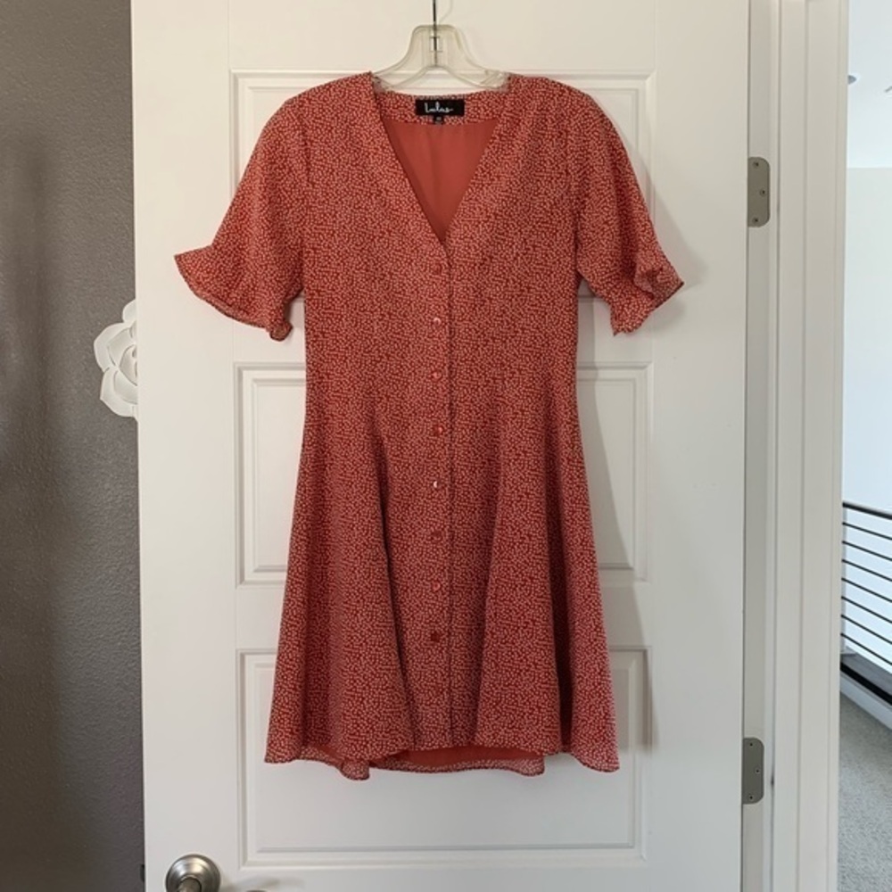 Lulus V-Neck Flouncy Dress